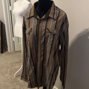 Striped Button-Up Shirt